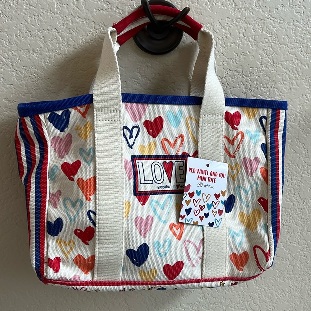 New w tags Brighten med. Size canvas tote..